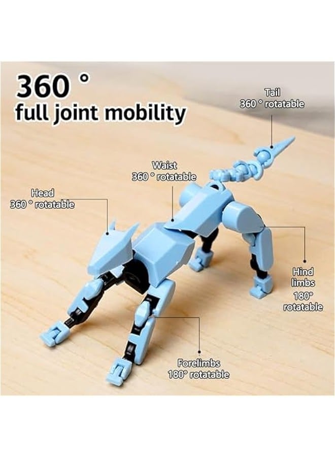 Robot Dog Action Figure, 3D Printed Dog Model, Multi-Joint Movable Robot Dog, PVC Model Full Body Mobile Robot Dog Desktop Decoration Ornament (Multicolor-5PC, One Size) - Image 4