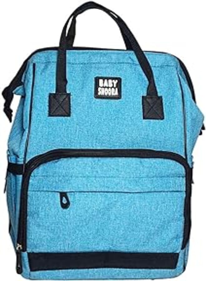 Baby Shoora Linen Baby Diaper Backpack For Unisex-Turquoise
