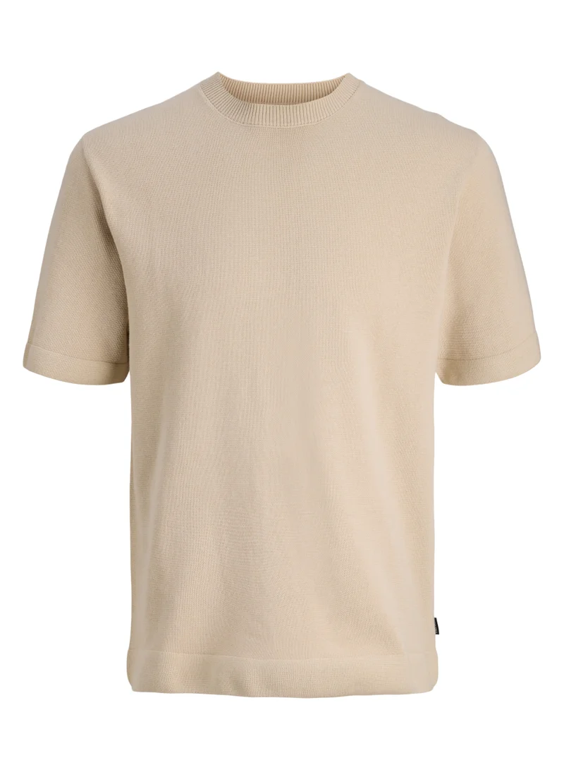 JACK & JONES Knitted Crew Neck Short Sleeve Sweater