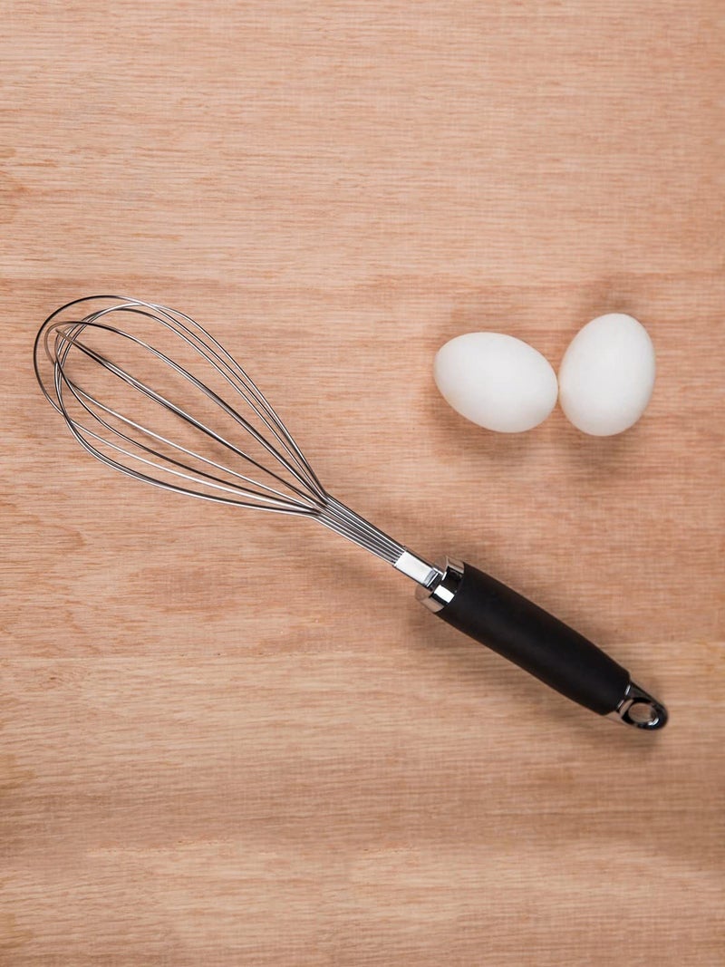 Sabichi Mono Whisk with Stainless Steel Head | Perfect for Whisking Sauces, Gravy or Eggs | Soft Comfortable Grip to Absorb Pressure | Balloon Shape for Optimal Whipping - Image 1