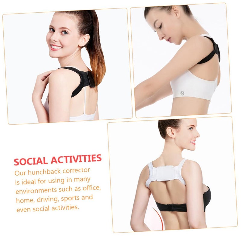 Posture Support Upper Back Brace for Adults Humpback Correction White - Image 5