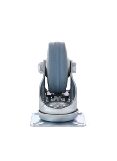 BMB tools 2-Piece 50mm Grey Rubber Caster - Swivel with Brake - Plate  - Image 4