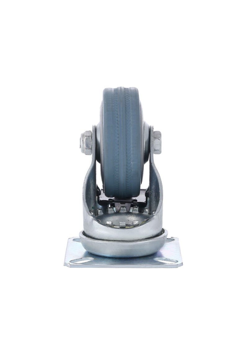 BMB tools 2-Piece 50mm Grey Rubber Caster - Swivel with Brake - Plate  - Image 4