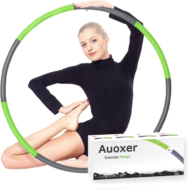 AUOXER أطواق وزن تمارين اللياقة البدنية، فقدان الوزن بسرعة بطريقة ممتعة، نموذج رياضي صحي لحرق الدهون، تصميم قابل للفك وقابل للتعديل في الحجم - Image 1