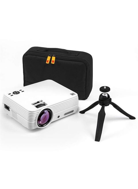 FLIK X4 Home Projector | 4.0 LCD Compact Home Theater System Projects Up to 150” with 1080p Compatibility & Bright Lumen LED Lamp | VGA/AV/HDMI/USB/TF Inputs | Remote, Tripod & Carry Case