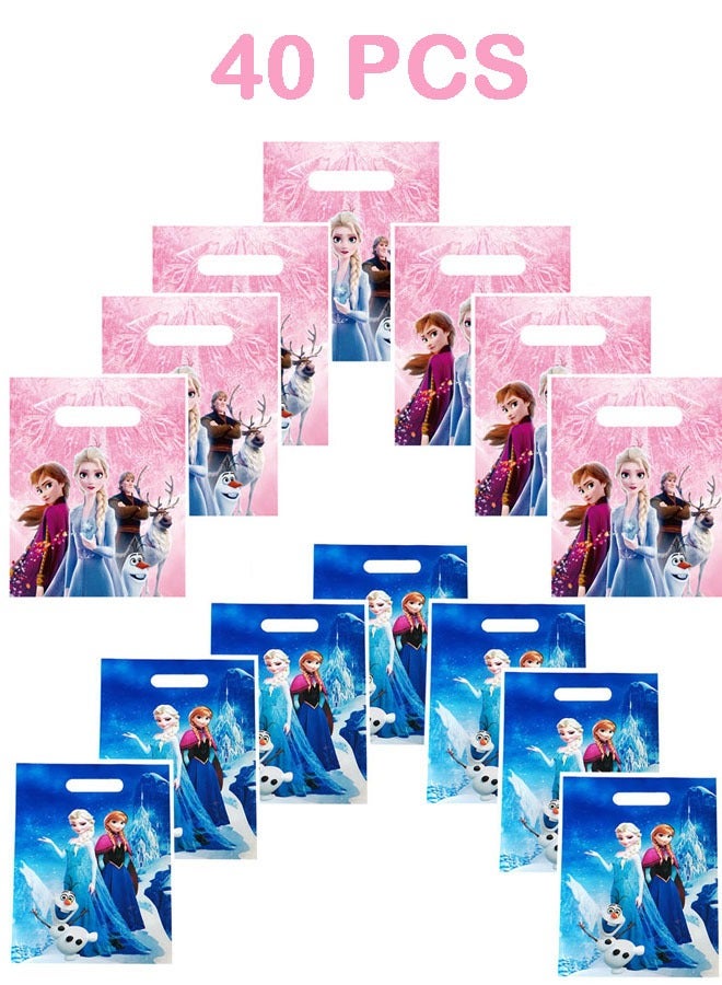 Party 40 PCS Frozen birthday party supplies, cartoon candy bags, tote bags, kids gift bags, adult birthday party decorations  - Image 1