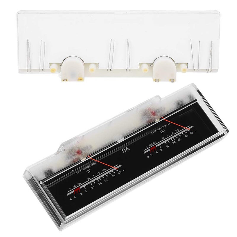 مقياس VU مزدوج مكبر صوت DB مؤشر مستوى الصوت مادة ABS إضاءة خلفية لاستوديو السيارة - Image 3