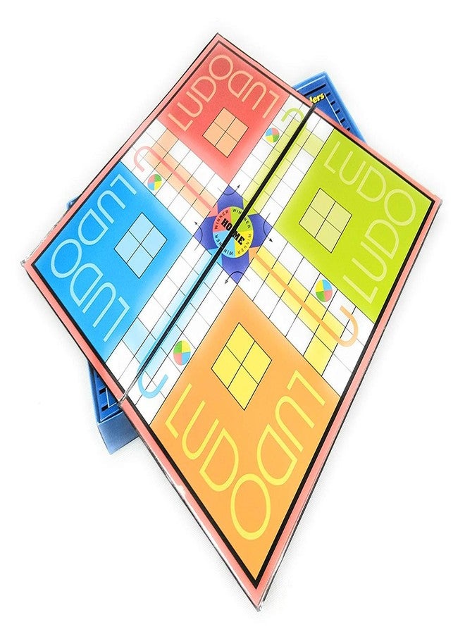 EKTA Ludo, Snakes & Ladders Best Size Laminated Hard Board Family Entertainer (Blue), Little Kid - Image 3