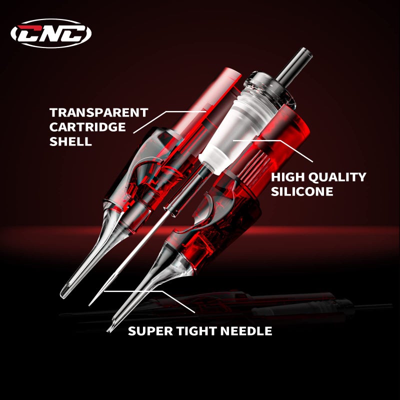CNC Tattoo Needle Cartridges 40pcs #10 Bugpin 3RL 5RL 7RL 9RL 7RS 9RS Round Liner #12 7RS 9RS Round Shader Tattoo Cartridge Mixed Needles EN04R-40KIT-DG - Image 2