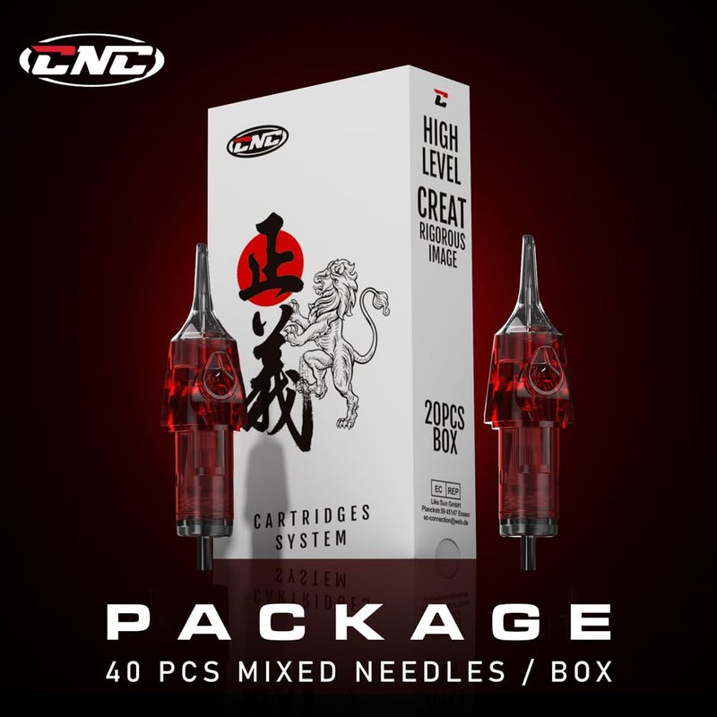 CNC Tattoo Needle Cartridges 40pcs #10 Bugpin 3RL 5RL 7RL 9RL 7RS 9RS Round Liner #12 7RS 9RS Round Shader Tattoo Cartridge Mixed Needles EN04R-40KIT-DG - Image 4