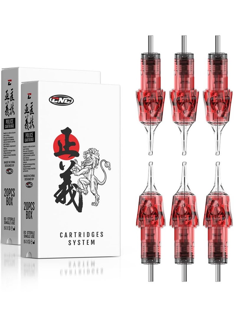 CNC Tattoo Needle Cartridges 40pcs #10 Bugpin 3RL 5RL 7RL 9RL 7RS 9RS Round Liner #12 7RS 9RS Round Shader Tattoo Cartridge Mixed Needles EN04X-40KIT-DG  - Image 1