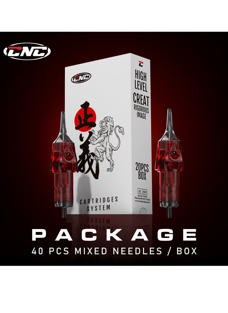 CNC Tattoo Needle Cartridges 40pcs #10 Bugpin 3RL 5RL 7RL 9RL 7RS 9RS Round Liner #12 7RS 9RS Round Shader Tattoo Cartridge Mixed Needles EN04X-40KIT-DG  - Image 4