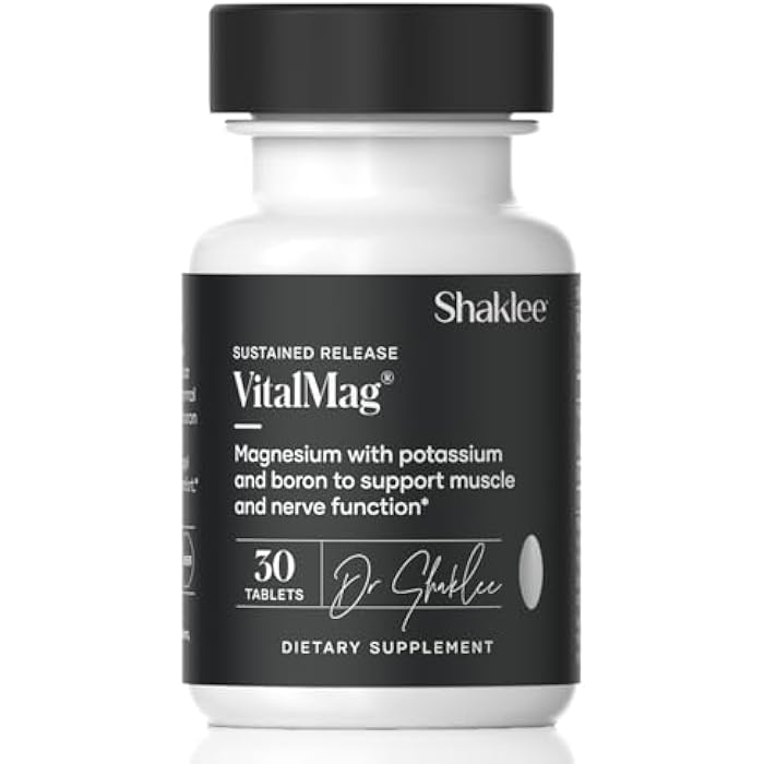 Shaklee -Sustained Release VitalMag - Magnesium Supplement for Nerve, Muscle, and Heart Health - Potassium & Boron Blend - Supports Cardiovascular Health - Easy Digestion - 30 Tablets - Image 1