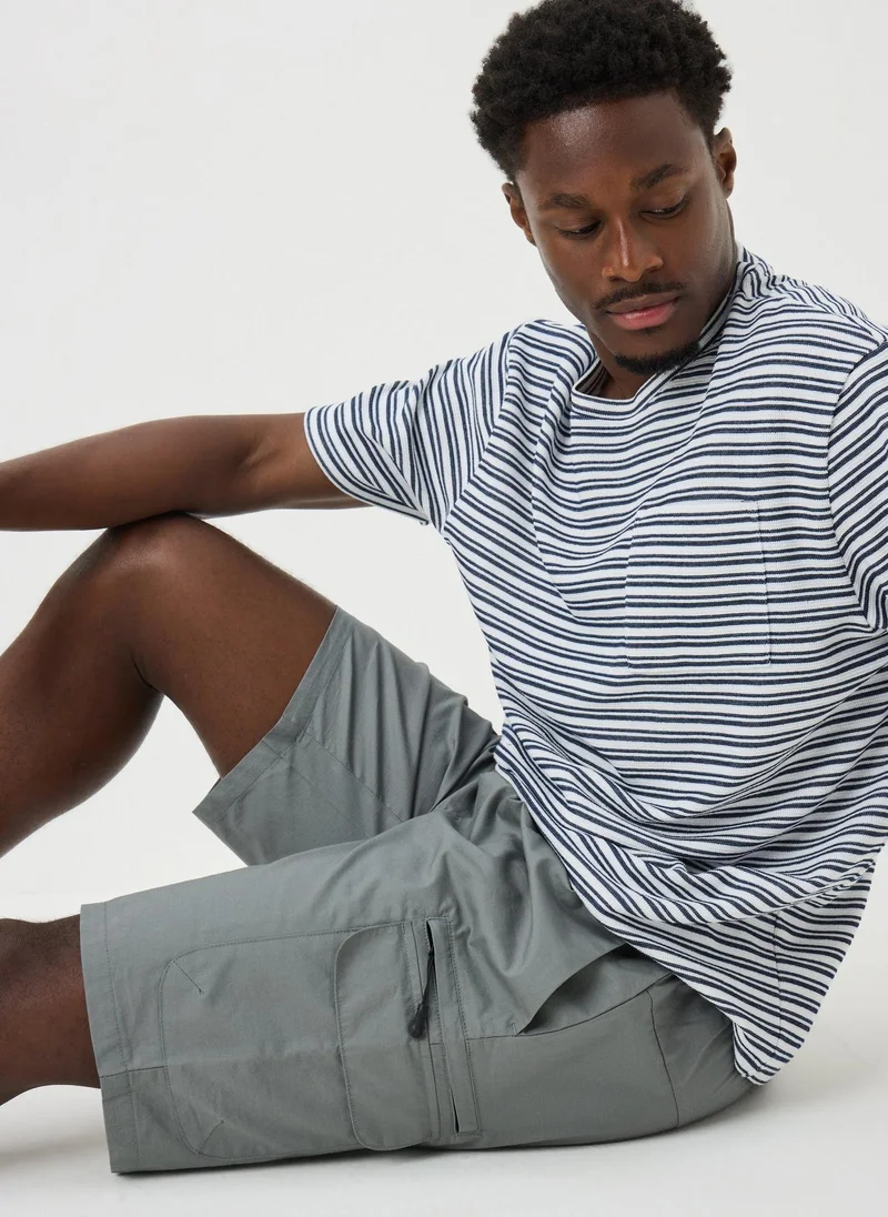Matalan Light Grey Cargo Shorts