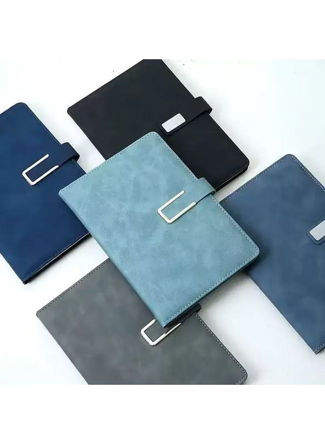 Vintage PU Leather A5 Notebook Red Soft Touch Secure Spine Business Meeting Record Book Office School Classroom Supplies Multiple Colors Paperback Notebook - Image 2