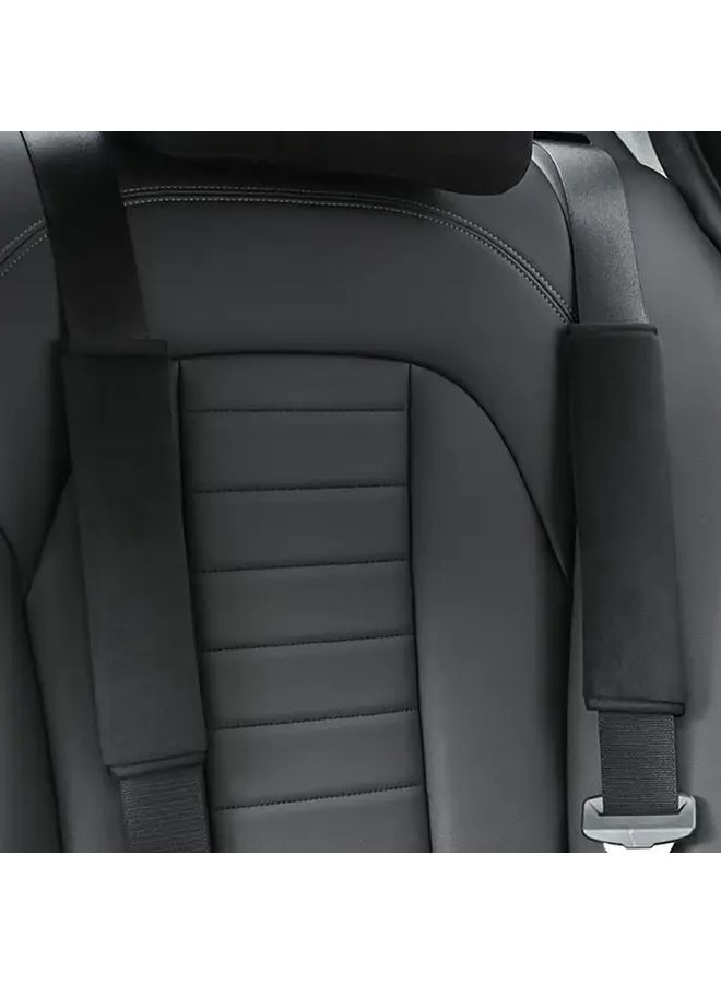 2pcs Car Seat Belt Shoulder Pads Breathable Ergonomic Design Black Cushion Cover For All Cars - Image 4