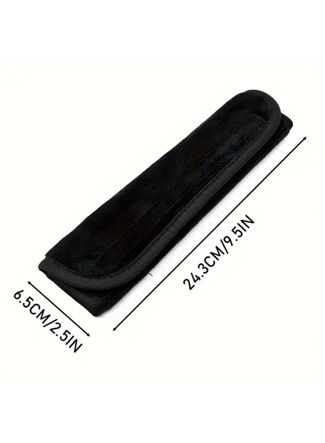 2pcs Car Seat Belt Shoulder Pads Breathable Ergonomic Design Black Cushion Cover For All Cars - Image 2