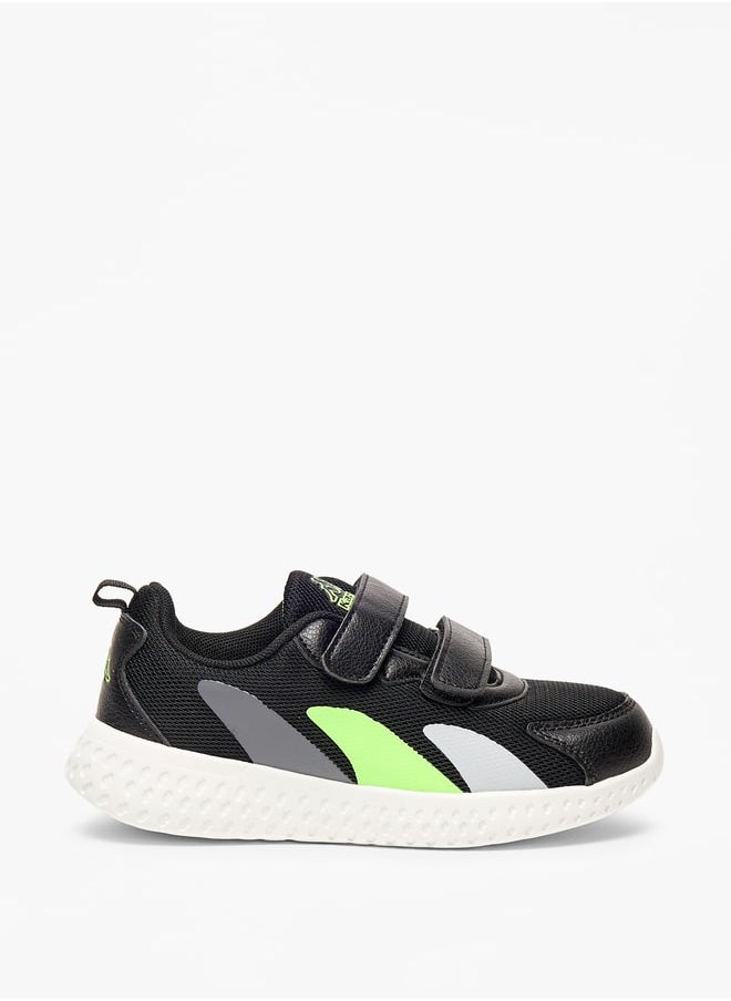 Kappa Boys' Logo Detail Sports Shoes with Hook and Loop Closure  - Image 3