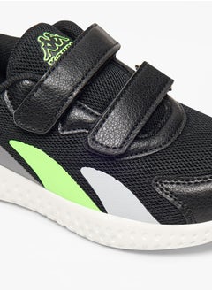 Kappa Boys' Logo Detail Sports Shoes with Hook and Loop Closure  - Image 5