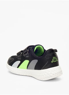 Kappa Boys' Logo Detail Sports Shoes with Hook and Loop Closure  - Image 2