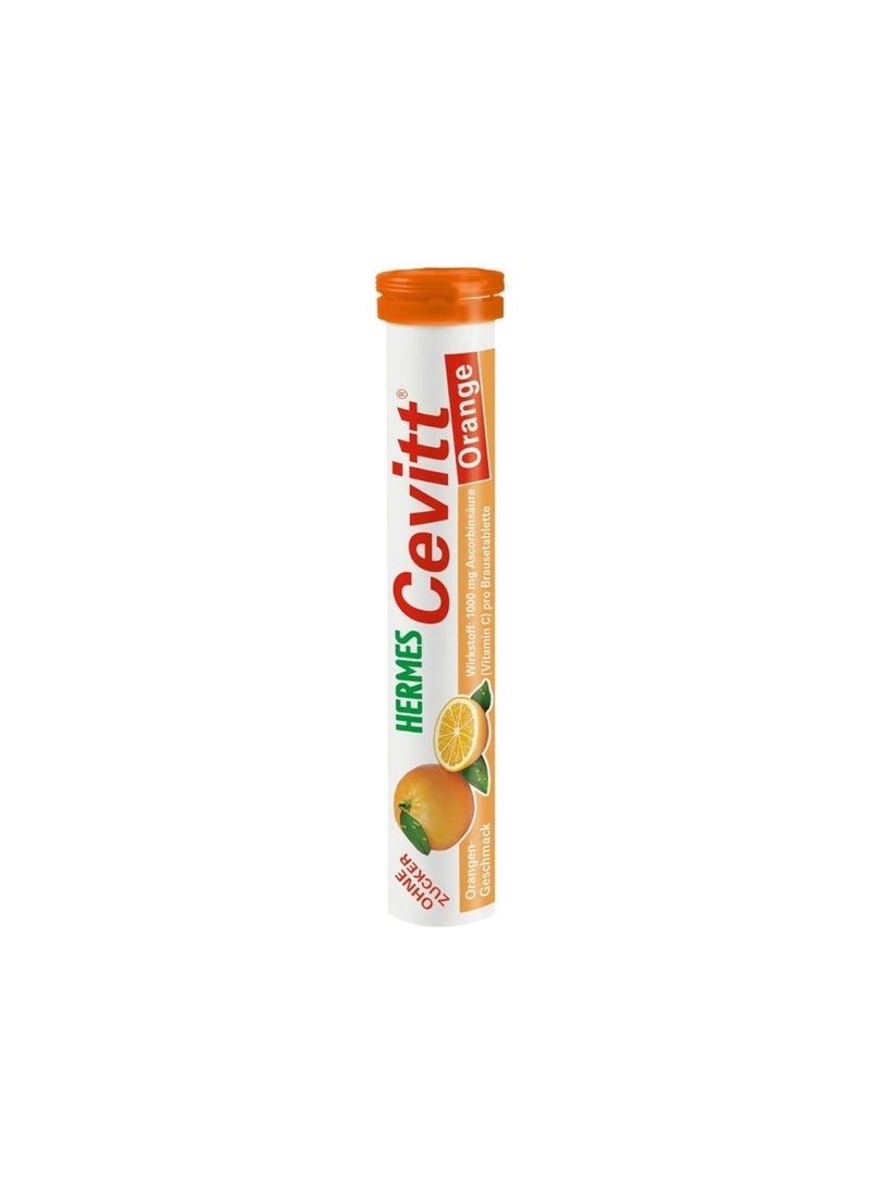 Hermes Cevitt 1000 mg Effervescent Tablets, Orange, 20 Count