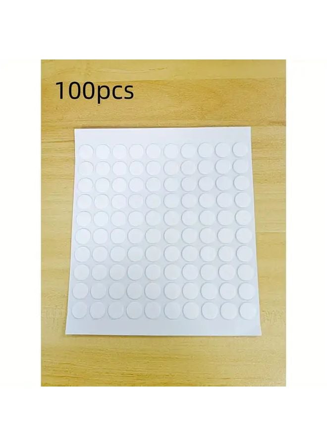 100 قطعة من نقاط الغراء بالونات شفافة مزدوجة الجوانب لديكورات حفلات الزفاف - Image 1