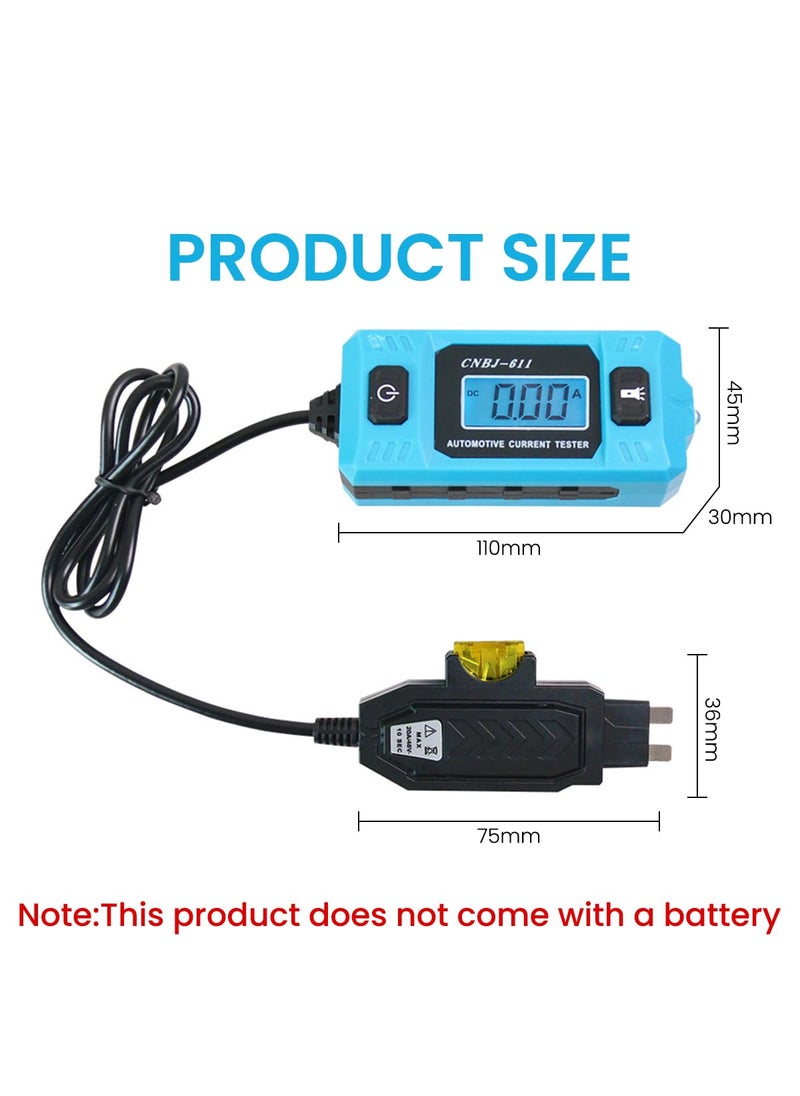 Serplex Serplex Car Circuit Tester Fuse Tester Circuit Measure Automotive Tester Max 48V 20A Car Short Circuit Breake Finder Car Circuit Fuse Tester Blade Fuse Checker with LED Light Battery Not Included  - Image 2