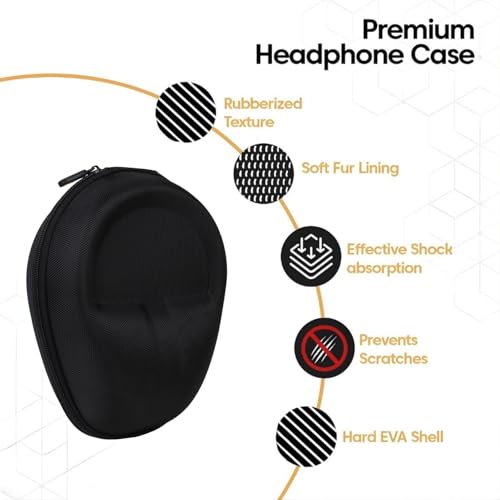 Stealodeal Hard Shell Oxford Storage Case Box for Over The Ear Headphones - Image 4