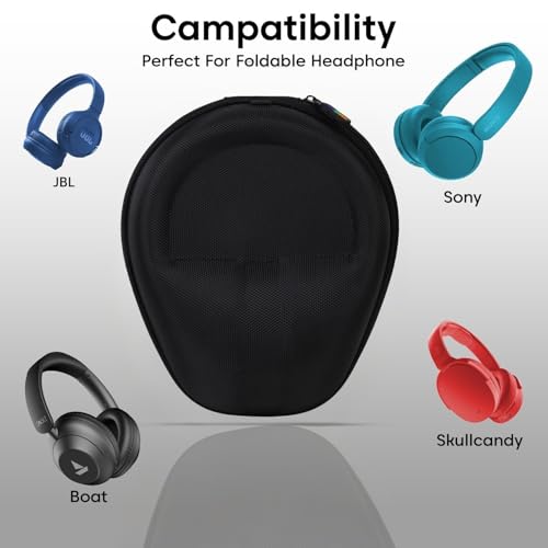 Stealodeal Hard Shell Oxford Storage Case Box for Over The Ear Headphones - Image 2