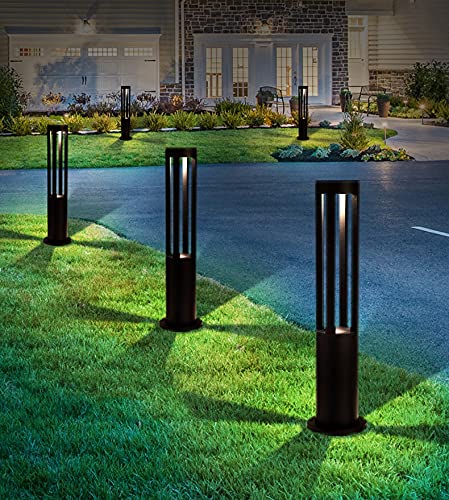 CITRA Led 600MM Grey Round Cage Body Bollard Outdoor Garden Park Driveway Light - Warm White , Metal - Image 5