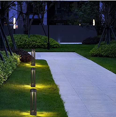 CITRA Led 600MM Grey Round Cage Body Bollard Outdoor Garden Park Driveway Light - Warm White , Metal - Image 3