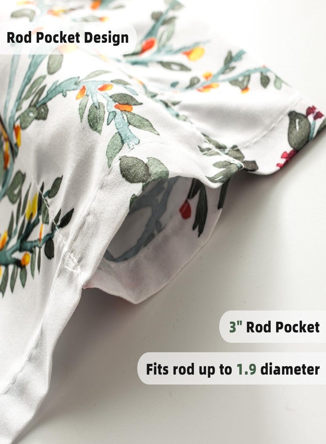 DriftAway Jasmine Watercolor Branch Botanical Thermal Insulated Energy Saving Window Curtain Valance for Living Room Bedroom Kitchen 2 Layers 52 Inch by 14 Inch Plus 1.5 Inch Header Multi 1 Pack - Image 3
