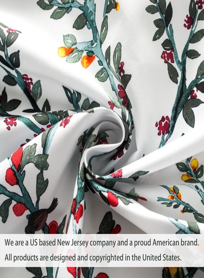 DriftAway Jasmine Watercolor Branch Botanical Thermal Insulated Energy Saving Window Curtain Valance for Living Room Bedroom Kitchen 2 Layers 52 Inch by 14 Inch Plus 1.5 Inch Header Multi 1 Pack - Image 4