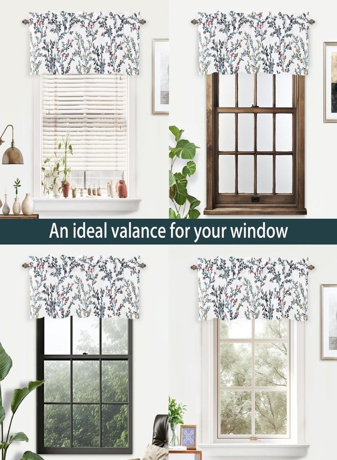 DriftAway Jasmine Watercolor Branch Botanical Thermal Insulated Energy Saving Window Curtain Valance for Living Room Bedroom Kitchen 2 Layers 52 Inch by 14 Inch Plus 1.5 Inch Header Multi 1 Pack - Image 5