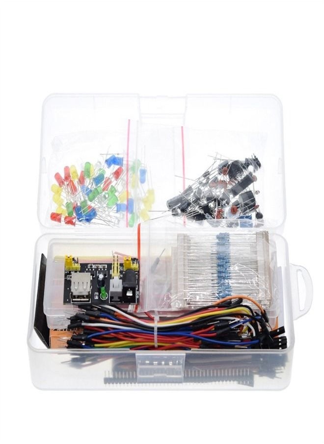 MVAQKLM  - Electronic Components Kit 830 Connect Points Breadboard Cable Resistor Applicable For UNO R3 - Image 1