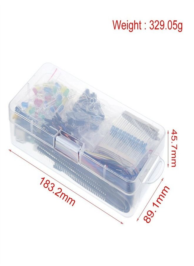 MVAQKLM  - Electronic Components Kit 830 Connect Points Breadboard Cable Resistor Applicable For UNO R3 - Image 1