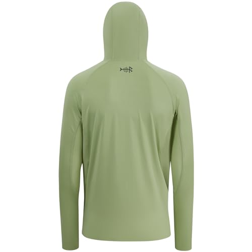 BASSDASH UPF 50 Mens Long Sleeve Fishing Shirt with Mask UV Neck Gaiter Hoodie - Image 3
