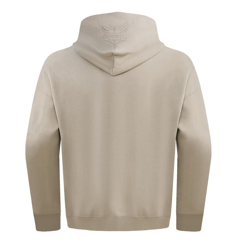 Pro Standard Mens NBA Charlotte Hornets Neutral Pull Over Hoodie Taupe M - Image 2