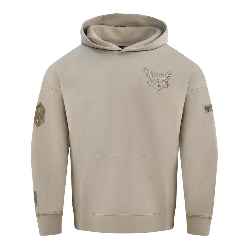 Pro Standard Mens NBA Charlotte Hornets Neutral Pull Over Hoodie Taupe M - Image 1