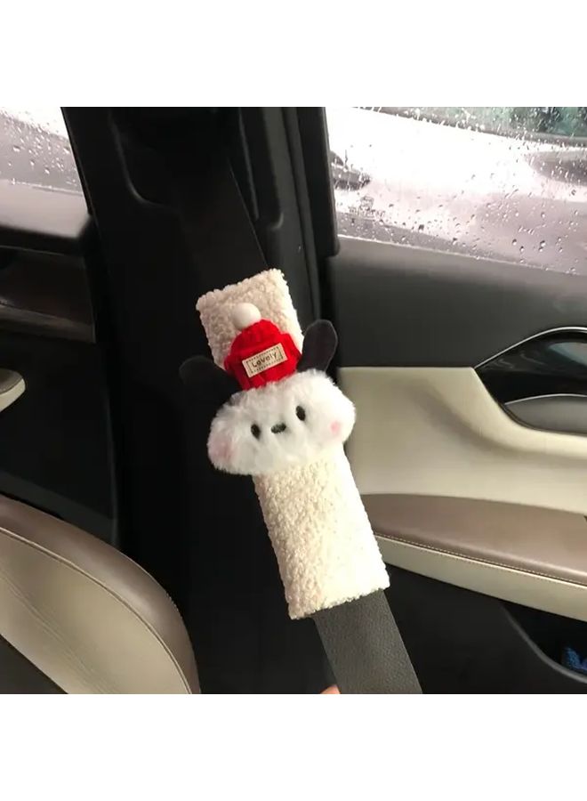 Pug Dog Car Seat Belt Shoulder Pad With Pink Bow Tie Cute Pet Car Accessory - Image 3