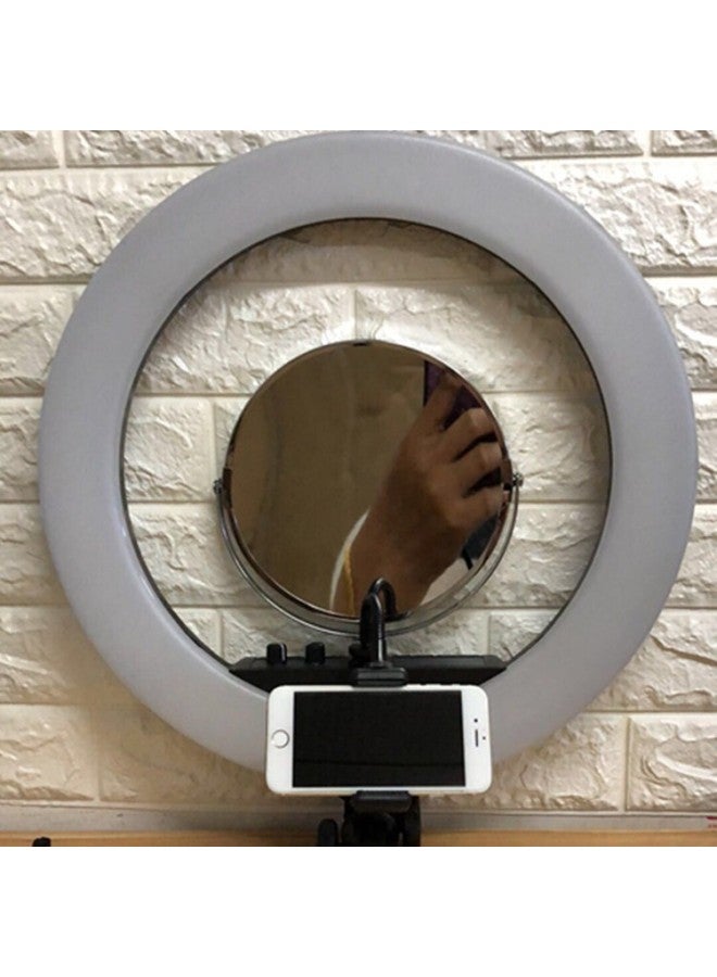 18 بوصة ملء الضوء 45 سم حلقة ضوء مرساة LED التصوير الفوتوغرافي ضوء الجمال لايف الجمال ملء دعامة إضاءة - اللون: 45 سم مصباح + مرآة مستحضرات التجميل + مشبك الهاتف المحمول + حقيبة تخزين - Image 2