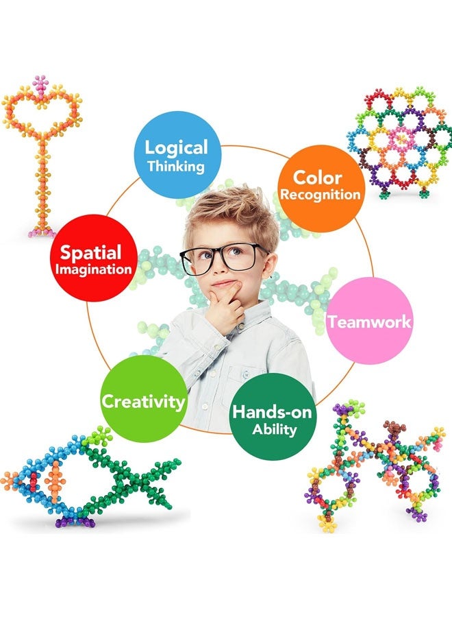 260 PCS Educational Building Toys,Building Blocks Kids Interlocking Plastic Connect Block Manipulatives for Preschool Kids Aged 3+, Creativity Kid Toy Classroom Kindergarten Toys - Image 4