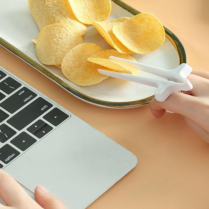 Finger Chopsticks 6 Pcs Eco-Friendly Plastic Reusable - No Dirty Hands Gamer Chopsticks for Gaming Snacking, Home Entertainment And Gatherings - Image 4
