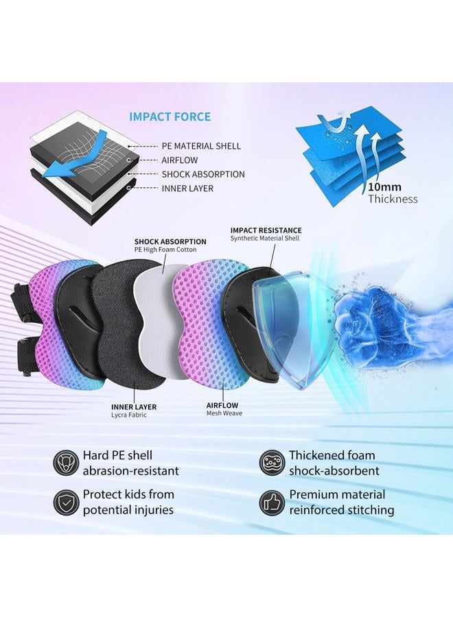 JeeFree Adjustable Gradient Color Skateboard Helmet for 3-5-8-14+Ages【Toddler Kids Youth Adult】 Girls Boys Woman.Bike Helmet for Multi-Sports Cycling Bicycle Scooter Inline Roller Skate Rollerblading - Image 2