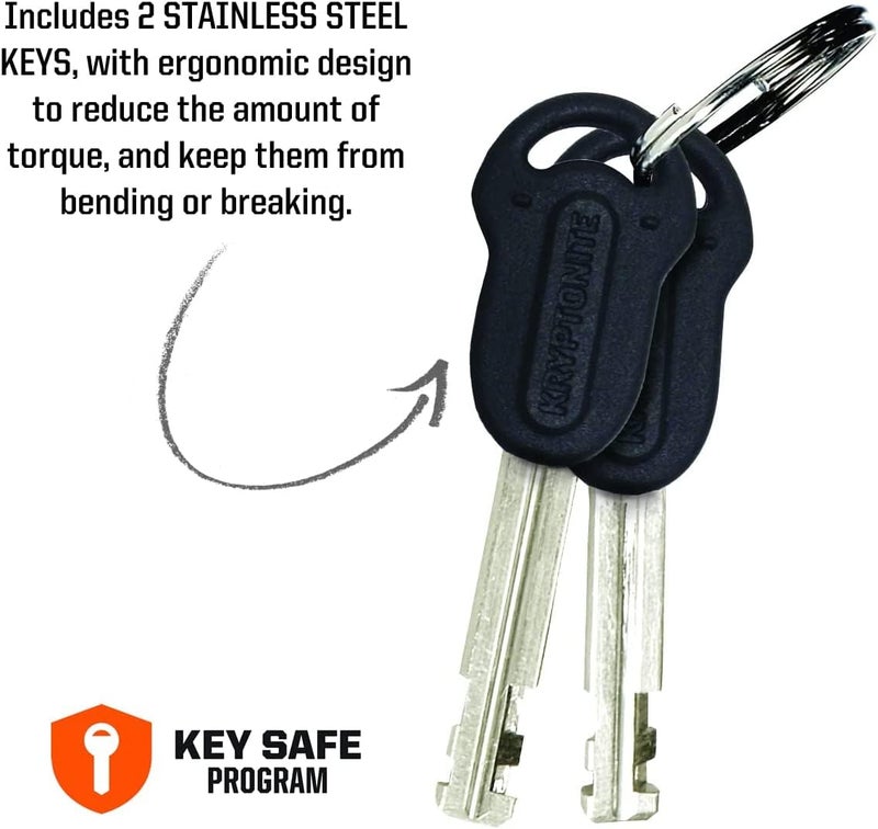 Kryptonite Kryptolok 995 Bike Chain Lock, 3 Feet Long Heavy Duty Anti-Theft Sold Secure Gold Bicycle Chain Lock with Keys for Bike, Motorcycle, Scooter, Bicycle, Door, Gate, Fence - Image 2