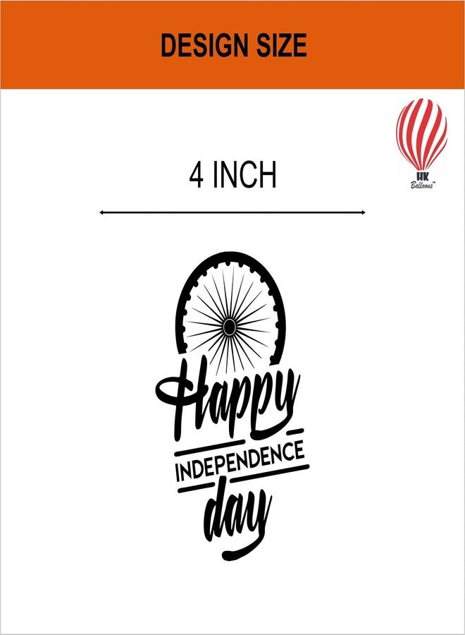 HK balloons Special Printed Balloons Decoration Item Celebrations To "Happy Independence Day" Printed Balloons Pack Of 50Pcs Tiranga Balloon /15 August Decoration Items Rubber - Image 4