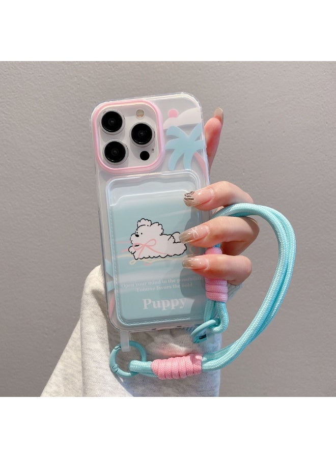 NIBEMINENT Cartoon Protective TPU Case Cover For iPhone 14 Pro Max, Coconut Puppy