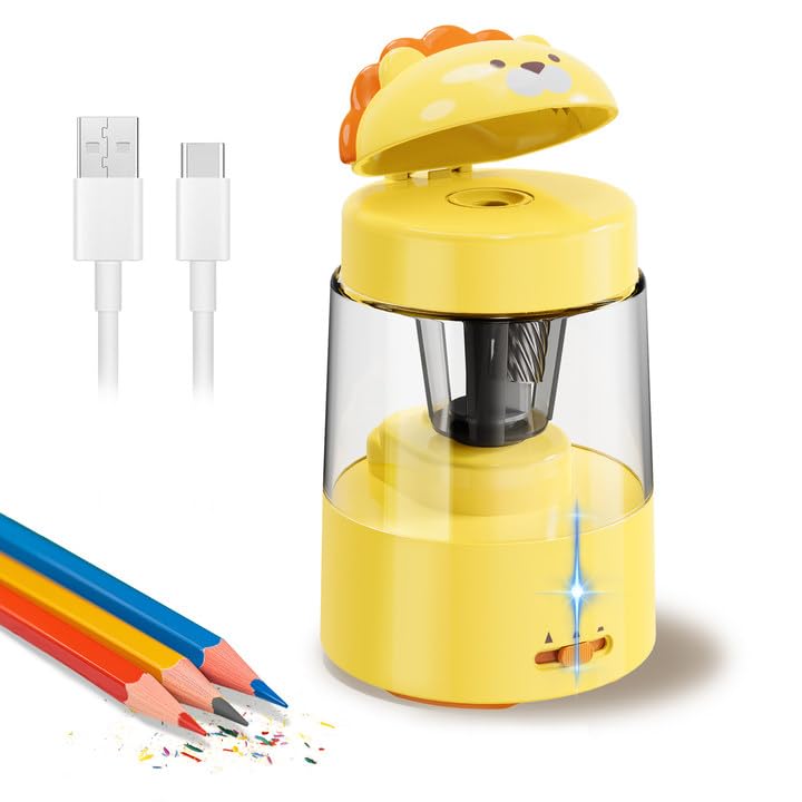 Zmol Automatic Pencil Sharpener 6 oz Capacity, Yellow - Image 1