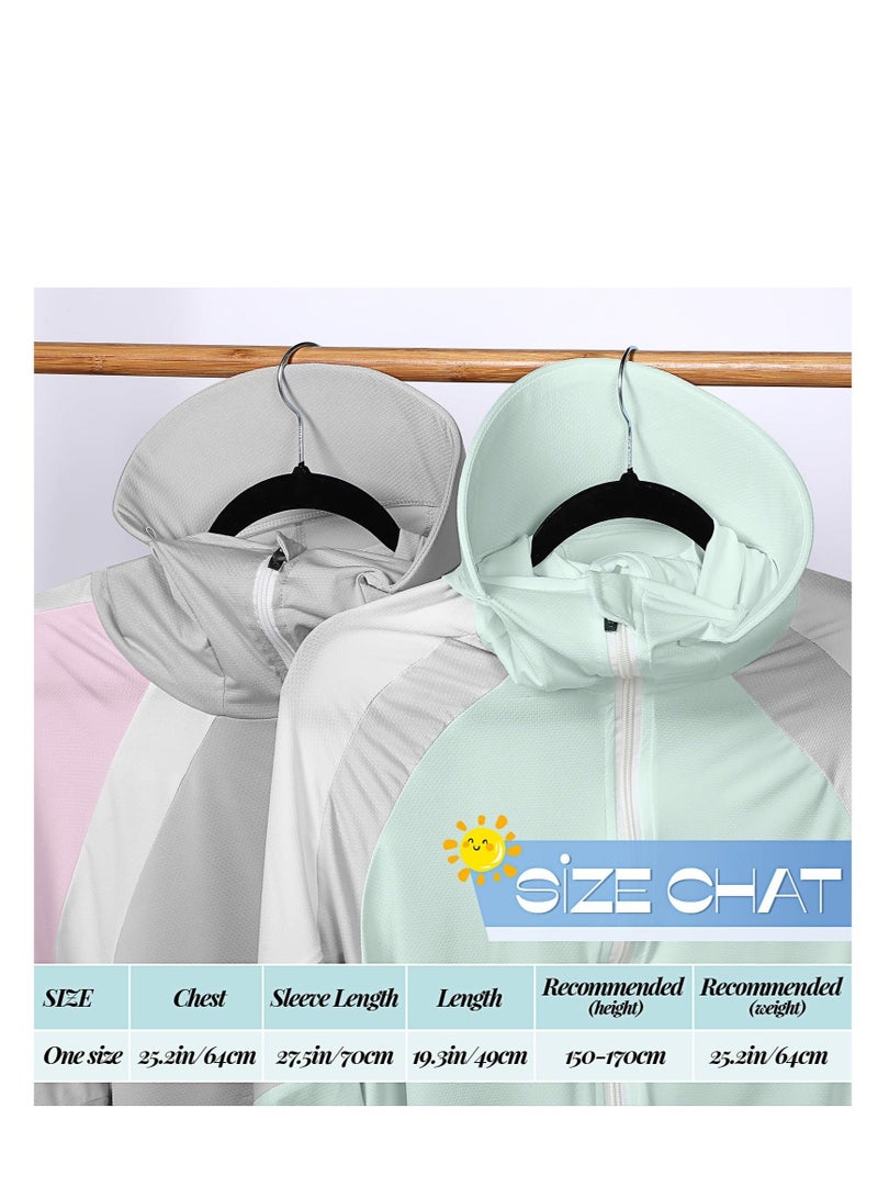 Generic UV Protection Clothing, 2 Pcs Sun Protection Hoodie Jacket, Full Zip Clothing for Women Fit Size S-XL - Image 4