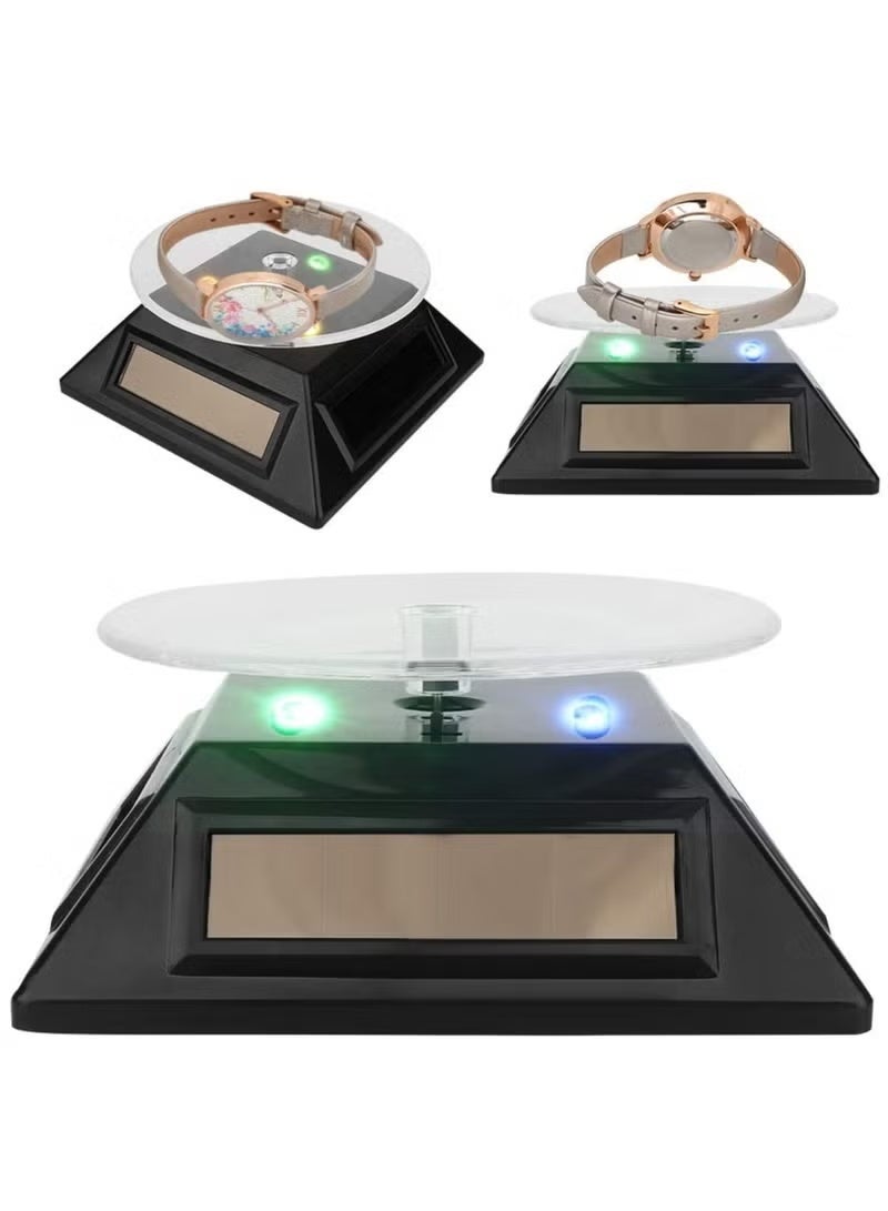 GENNEXT Rotating Solar Powered LED Jewelry Display Stand,for Displaying Jewelry, Phone, Watch, and Makeup Products. - Image 5
